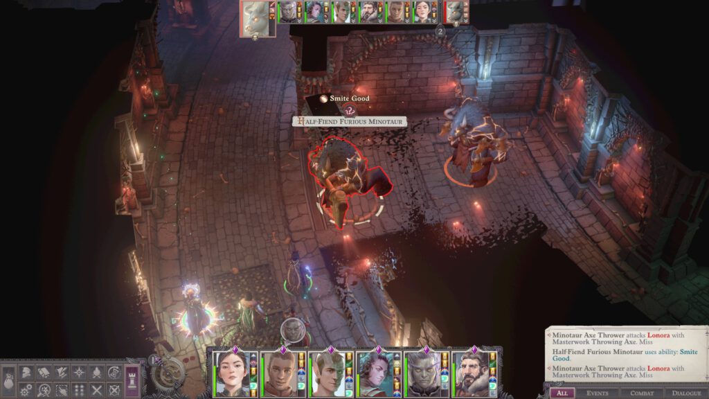 Zwei Minotauren im Spiel Pathfinder: Wrath of the Righteous