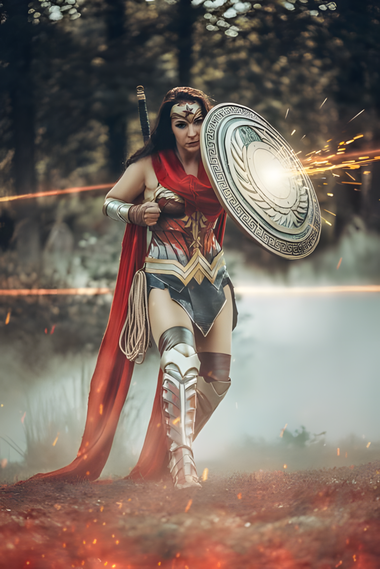 Cosplayerin Cos Wonder über Wonder Woman und die Antike